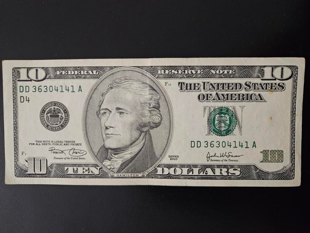 10 dollars (États-Unis, année 2003), Enlèvement ou Envoi, Amérique du Nord, Billets en vrac