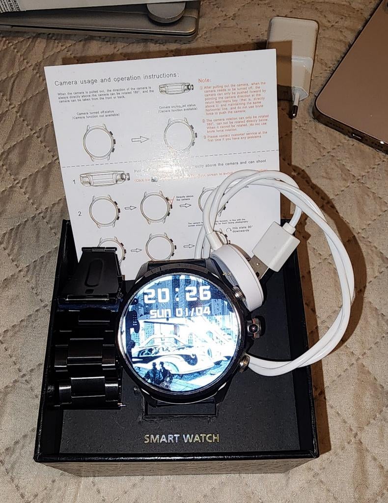 Montre connectée Android 4G neuve – SIM & Wi-Fi – WhatsApp, Enlèvement ou Envoi, GPS, Android