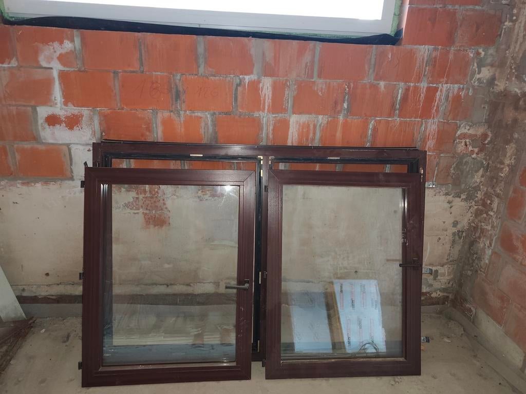 Ramen te koop, Doe-het-zelf en Bouw, Glas en Ramen, Ophalen, Gebruikt, Gevelraam of Ruit, Dubbelglas