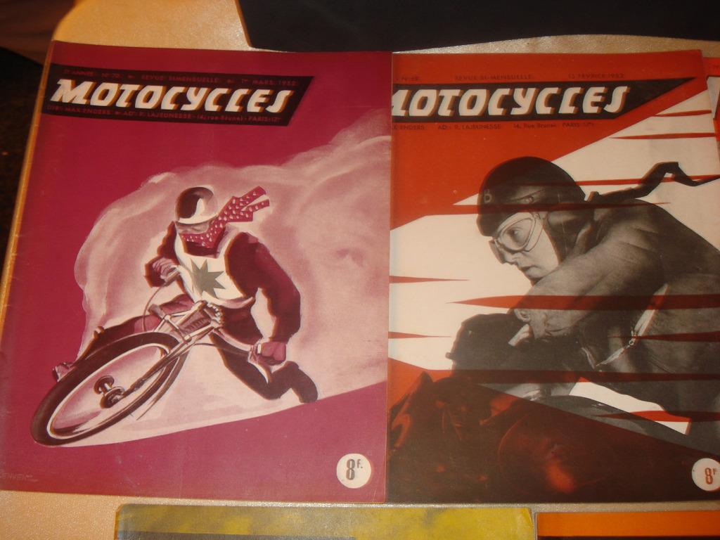 MOTOCYCLES Lot de 7 Anciennes Revues 1952, Livres, Enlèvement ou Envoi, Utilisé, Général
