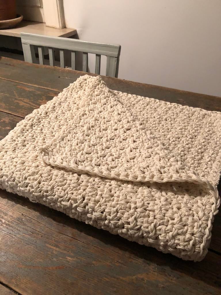 NIEUW HANDGEMAAKT DEKEN SPREI BABYDEKEN BIOKATOEN  WIT, Kinderen en Baby's, Ophalen of Verzenden, Nieuw, Deken