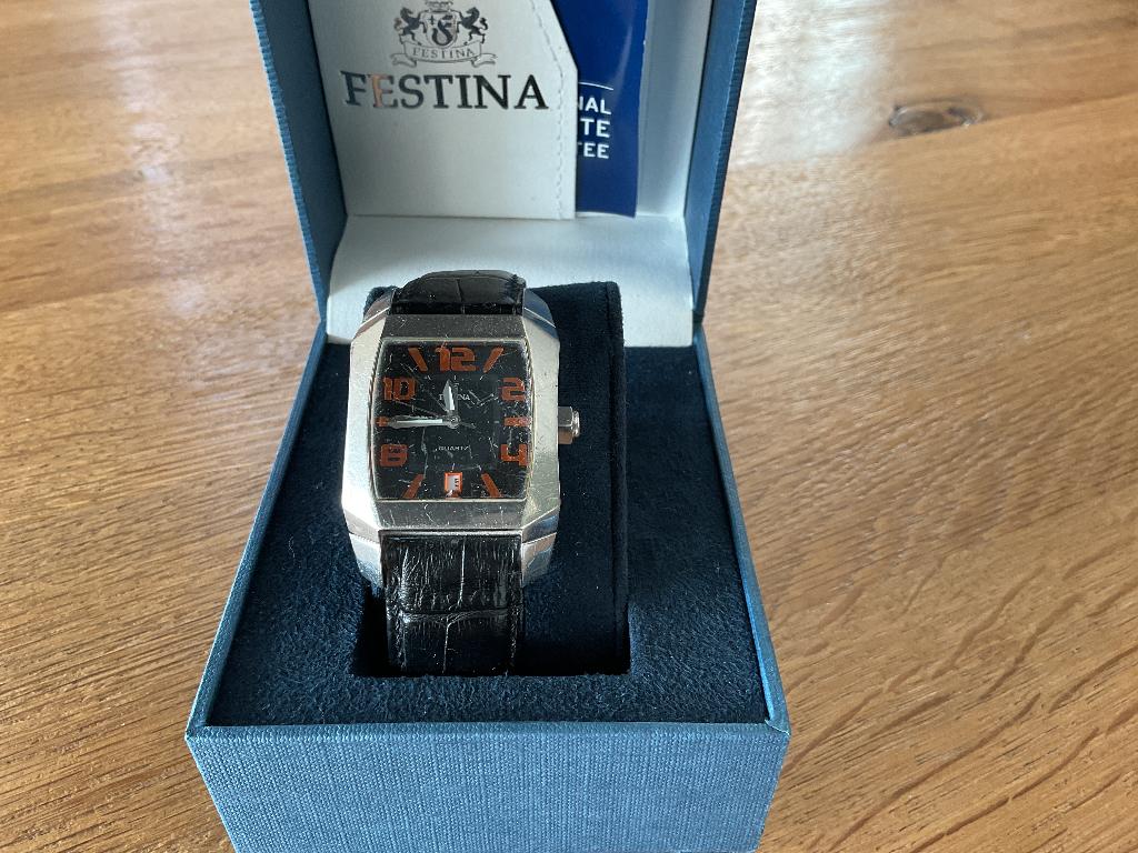 Herenuurwer Festina, Handtassen en Accessoires, Horloges | Heren, Staal, Polshorloge, Ophalen, Overige merken