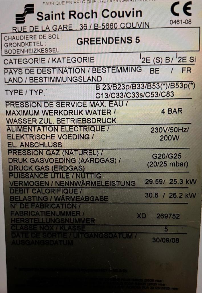 Bruleur gaz pour Chaudière Saint Roch couvin GEENDENS 5, Bricolage & Construction, Enlèvement, Comme neuf, Chaudière CC ou Chaudière combinée