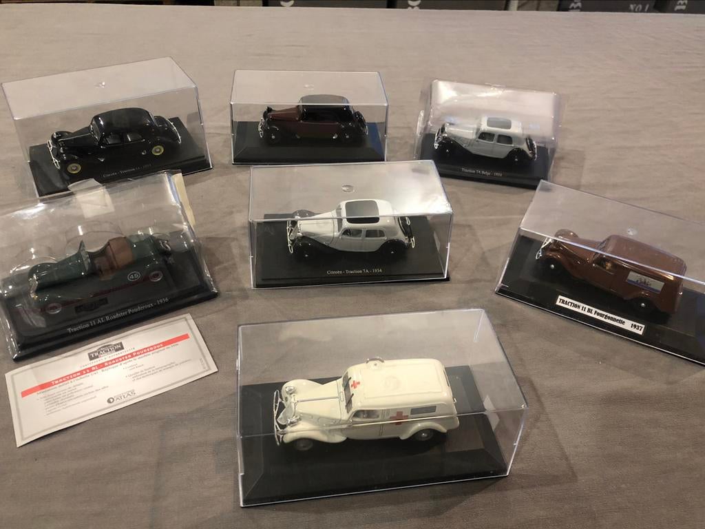 Lot collection Citroën traction éditions atlas 1/43, Hobby & Loisirs créatifs, Voitures miniatures | 1:43, Comme neuf, Enlèvement