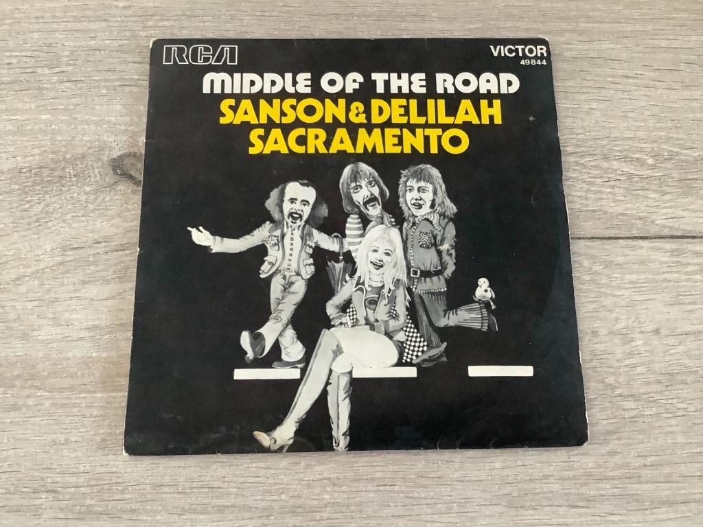 Single vinyle Middle of the Road (Sanson & Delilah-Sacrament, CD & DVD, Enlèvement ou Envoi, Single, Comme neuf, Pop