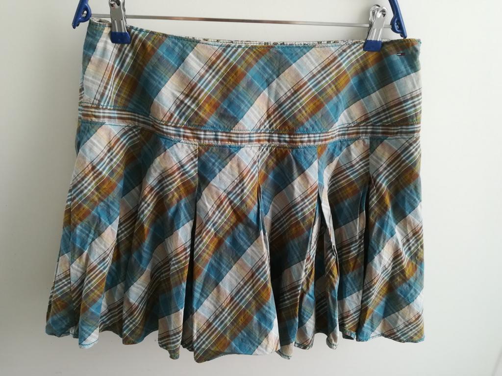 Plooirok van Tommy Hilfiger Maat L, Tommy hilfiger, Blauw, Maat 42/44 (L), Nieuw