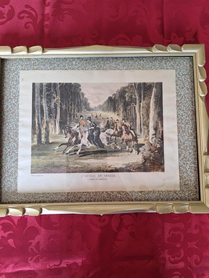 Image ancienne de Alfred de Dreux (27cm sur 18 cm), Enlèvement