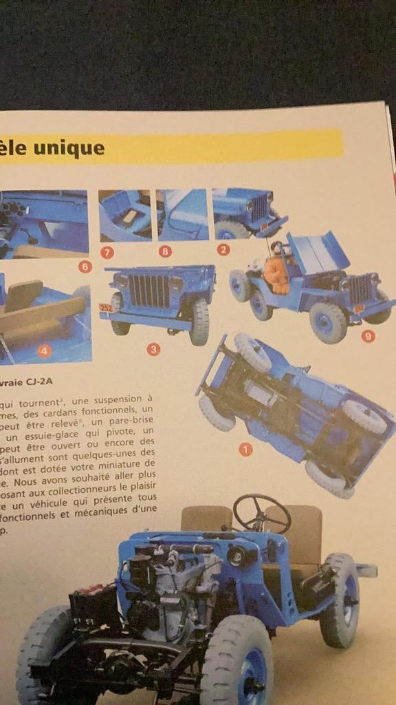 Jeep kuifje groot model bestaat uit 120 onderdelen, Verzamelen, Ophalen, Kuifje