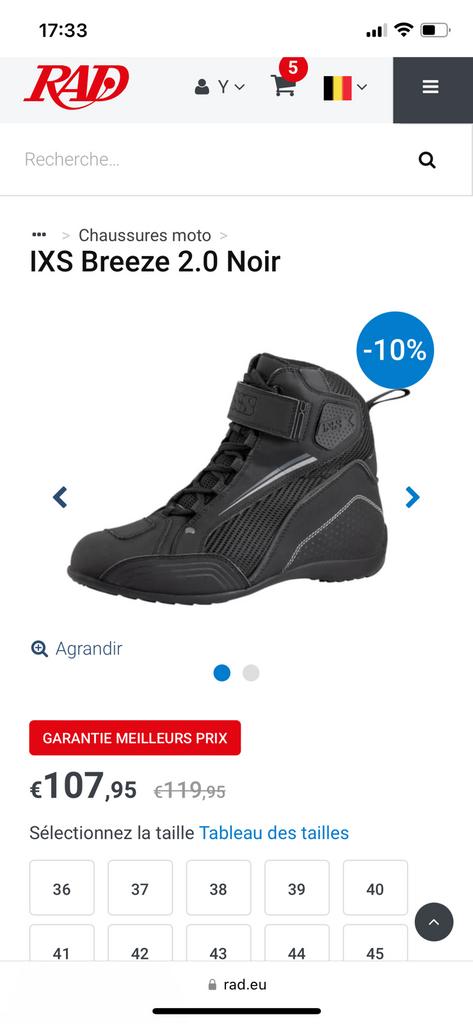 > Motorschoenen > IXS Breeze 2.0 Black, Nieuw zonder kaartje, Laarzen, IXS Breeze 2.0 Noir