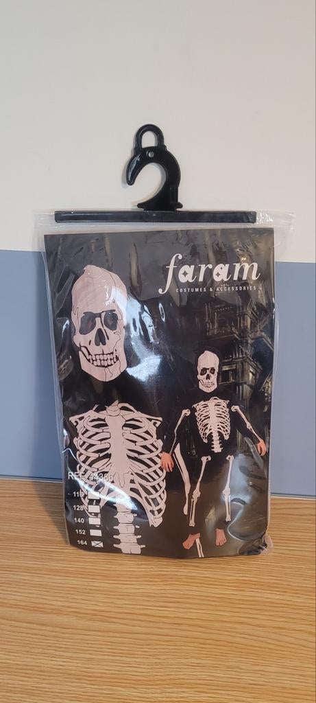 Skelet kostuum maat 164, Kleding | Heren, Carnavalskleding en Feestkleding, Ophalen, Andere, Nieuw, Overige maten