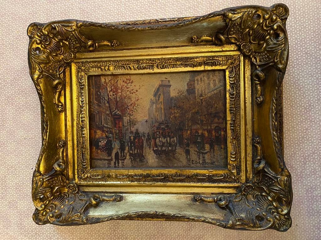 Peinture restaurée par Eugène Galien-Laloue, Antiquités & Art, Enlèvement ou Envoi