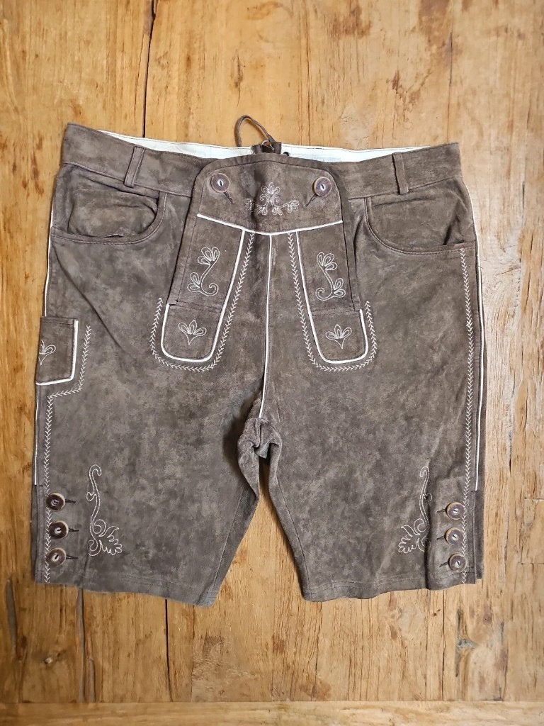 Echte lederhosen maat 52, Enlèvement ou Envoi, Porté, Taille 56/58 (XL), Waldschütz