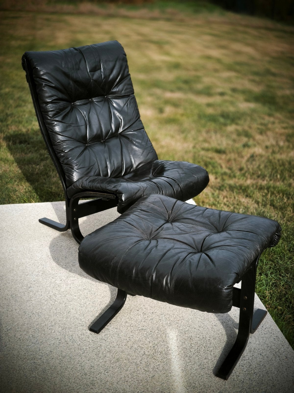 Siesta et Ottoman confort de Igmar Relling pour Westnofa,, Enlèvement, Utilisé, Cuir, Vintage