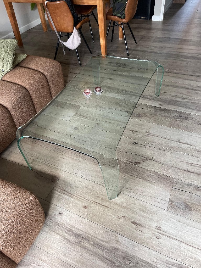 Glazen Salontafel - Modern en Stijlvol Design, Ophalen, 100 tot 150 cm, 50 tot 100 cm, Glas