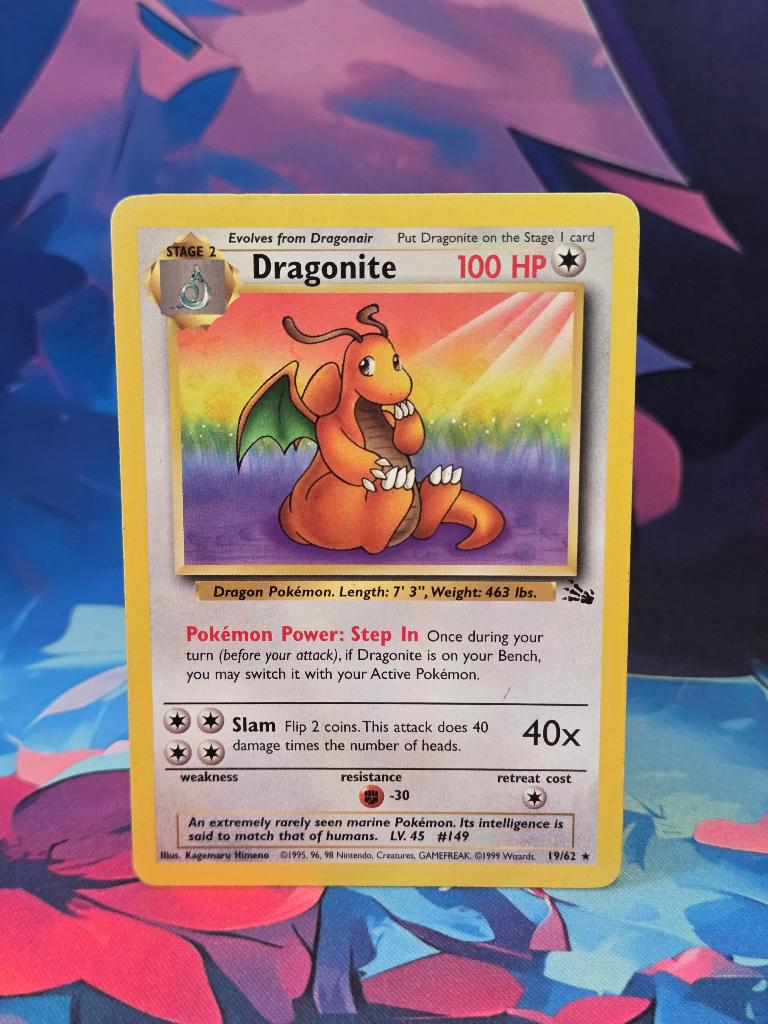 Pokémon Dragonite 19/62 – Fossil Vintage, Ophalen of Verzenden