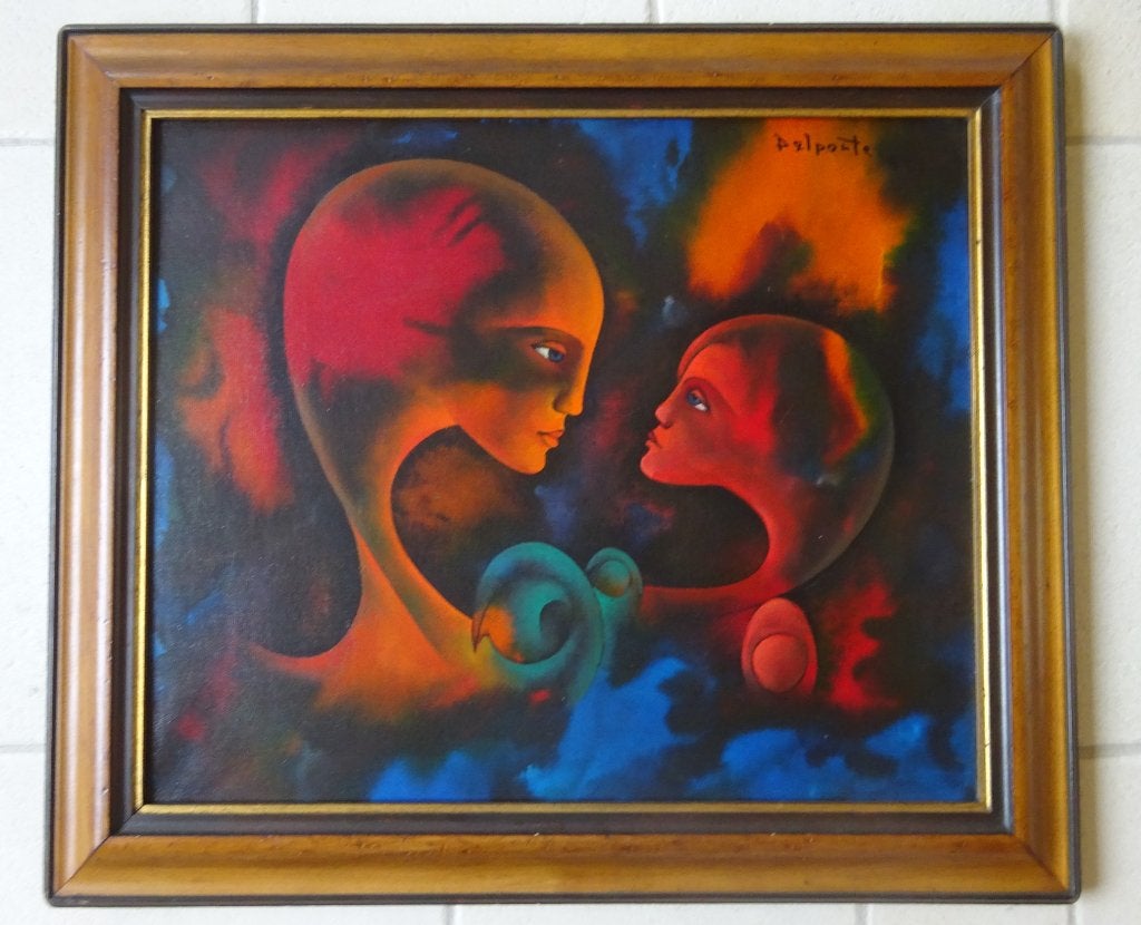 Charles Delporte,  l'ame du vin '93,   50 x 60 cm,  doek, Enlèvement