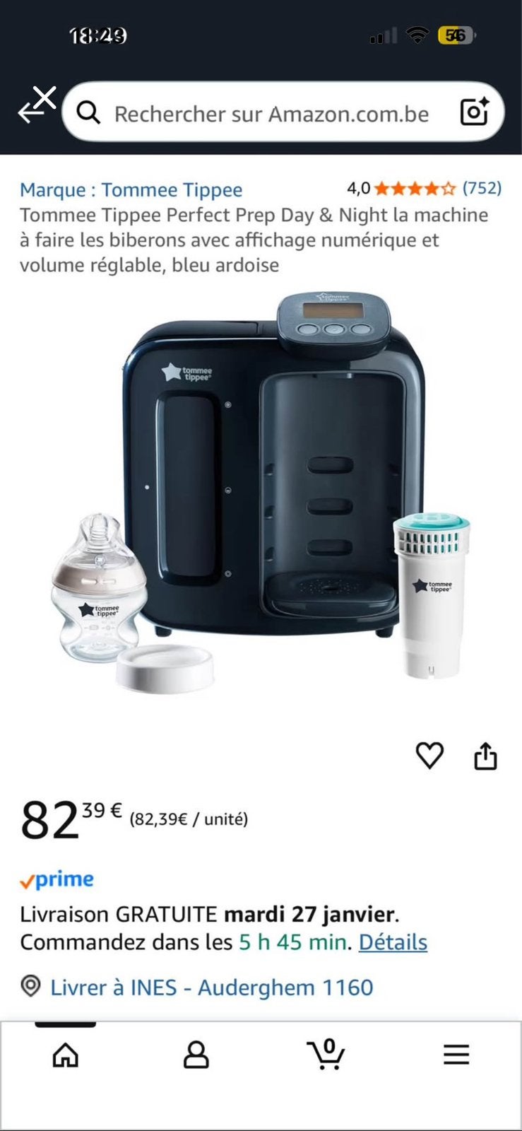 Preparateur de biberons Tommee Tippee day and night, Electroménager, Accessoires de machine à café, Enlèvement, Comme neuf