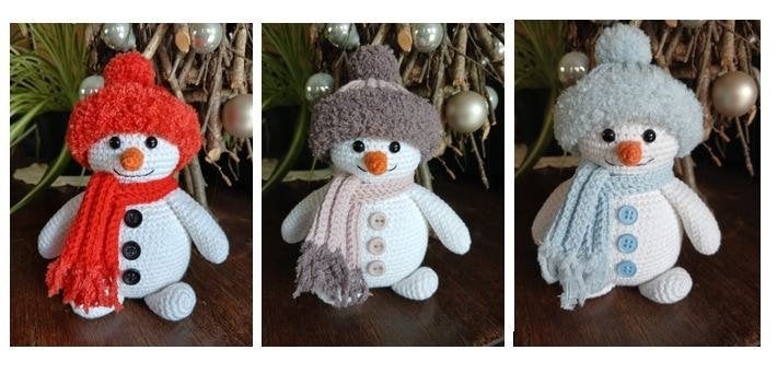 Kerstdecoratie - gehaakte sneeuwmannetjes, Diversen, Verzenden