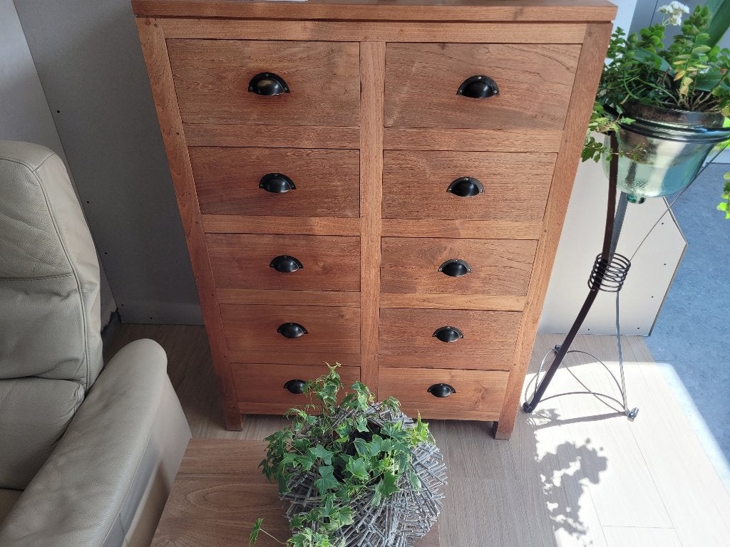 COMMODE EN BOIS MASSIF, 5 tiroirs ou plus, Enlèvement, 100 à 150 cm