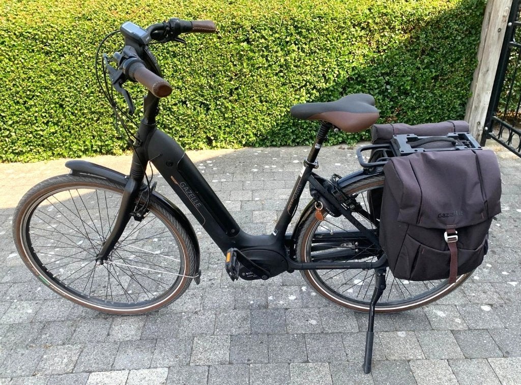 Elektrische fiets Gazelle hoog rijbereik, lage instap, Ophalen, Gebruikt, Velgrem, Versnellingen