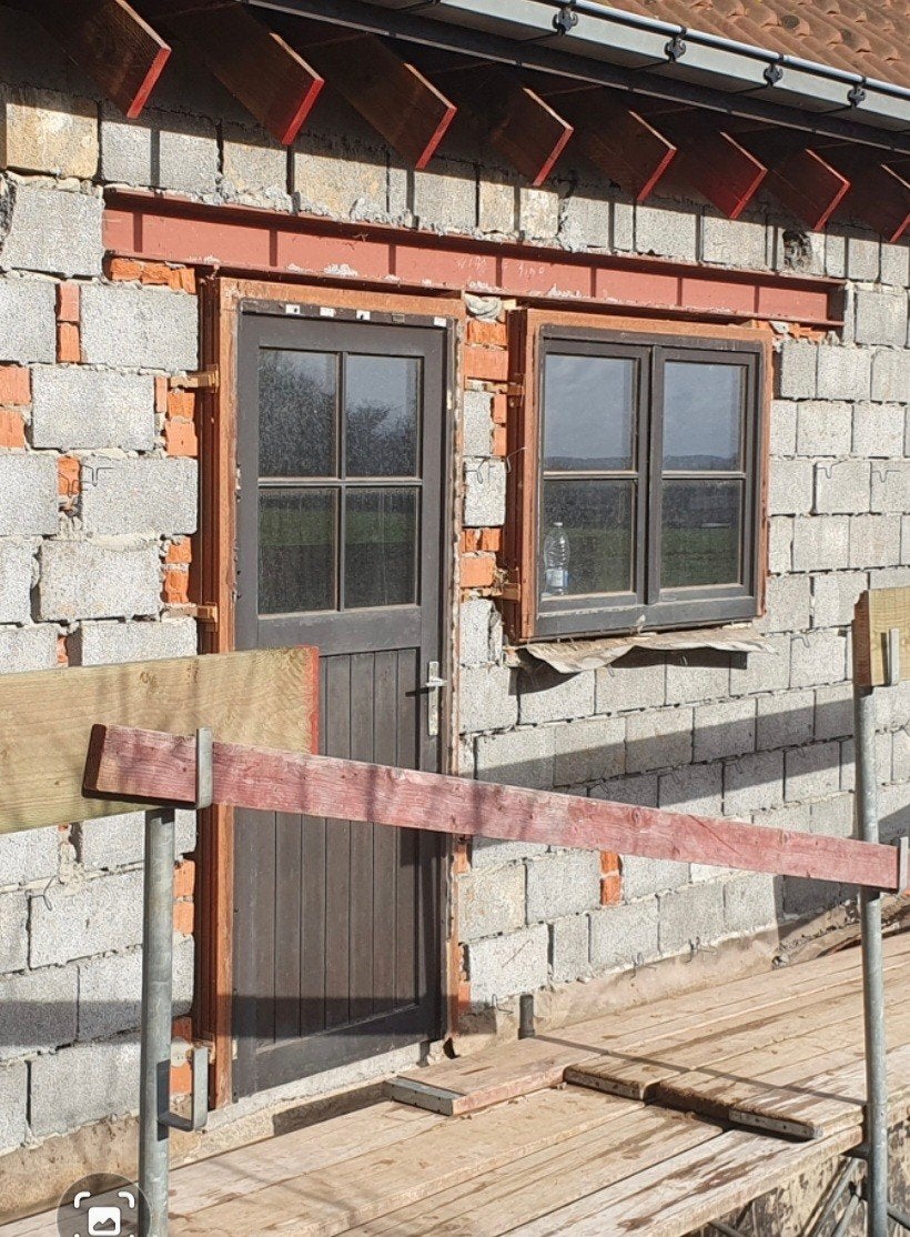 Porte en bois LxH = 100 cm x 215 cm, Porte extérieure, Verre, Enlèvement, 215 cm ou plus