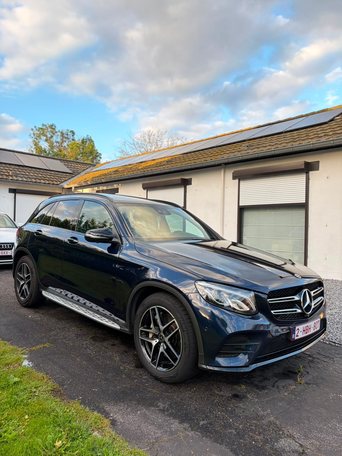 Mercedes glc 220d, Auto's, Automaat, Dealer onderhouden, Blauw, Particulier