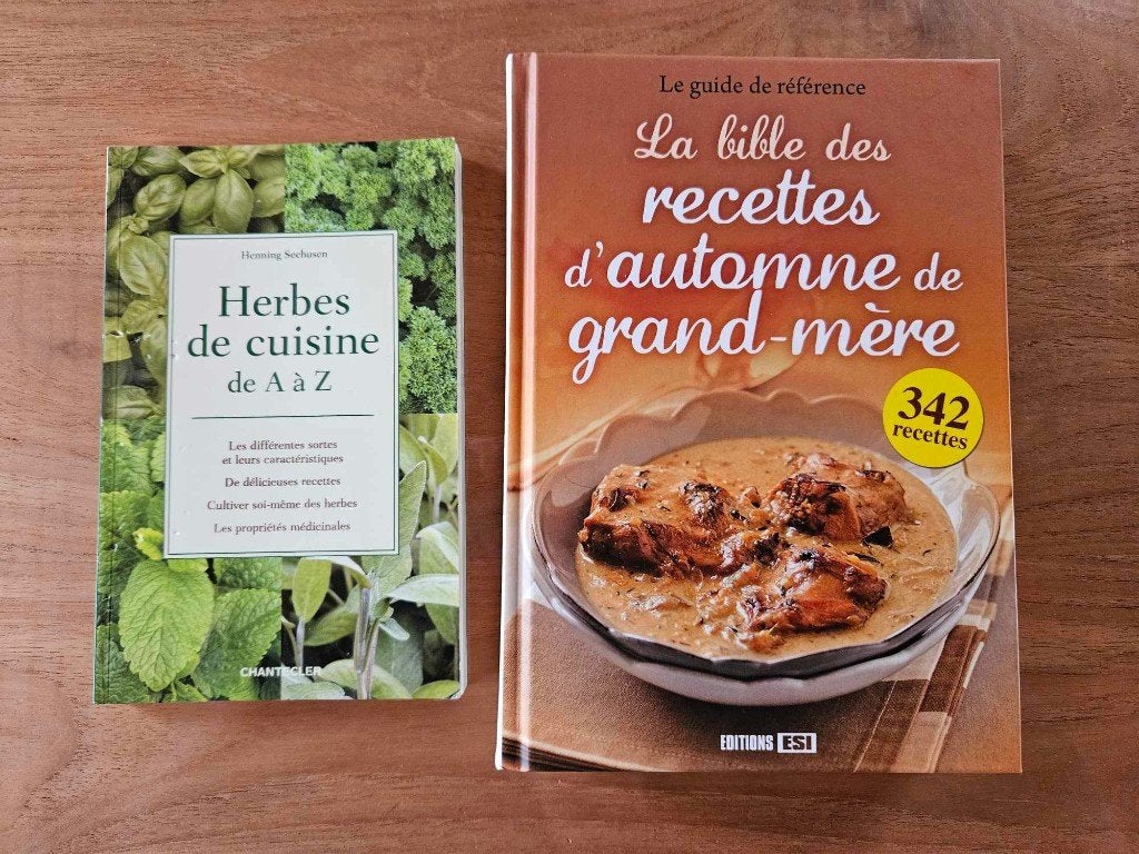 2 livres Herbes de cuisine/ Recettes d'automne de grand-mère, Enlèvement ou Envoi, Utilisé