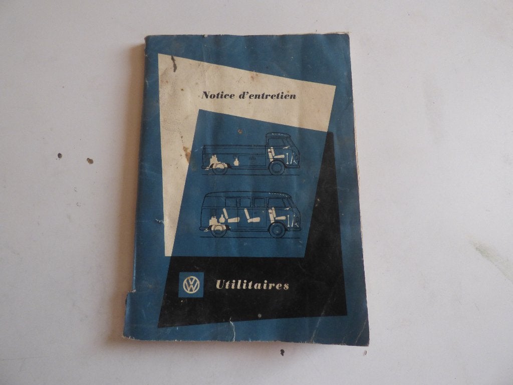 NOTICE D'ENTRETIEN 1959 POUR VOLKSWAGEN UTILITAIRES, Enlèvement ou Envoi