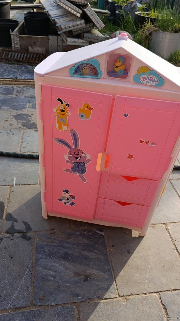 Poppen kleerkast, Enlèvement ou Envoi, Comme neuf, Moins de 90 cm, Moins de 75 cm