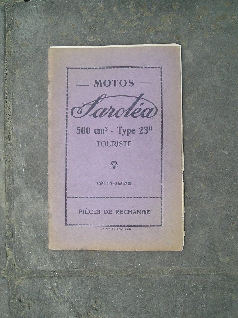 Catalogue Saroléa 23 H, Ophalen