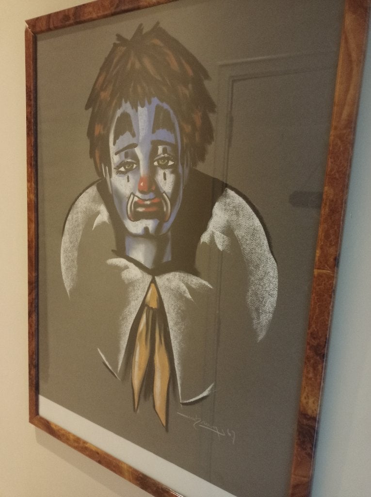 peinture de clown 1967, Maison & Meubles, Enlèvement ou Envoi, Peinture