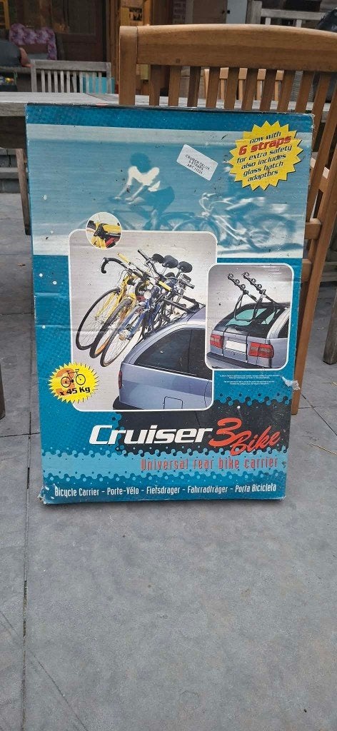Nieuwe fietsendrager Cruiser 3 Bike – voor 3 fietsen, Auto diversen, Fietsendragers, Ophalen, 3 fietsen of meer, Nieuw, Achterklepdrager