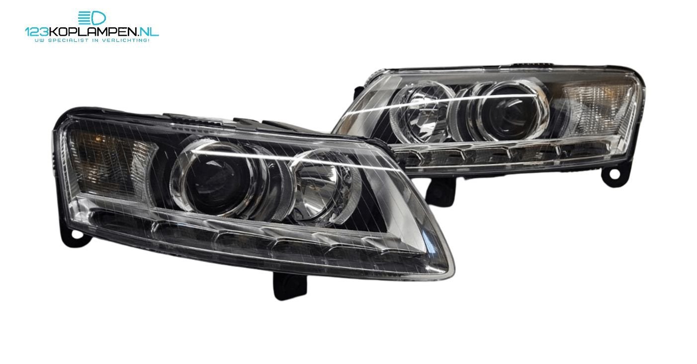 Audi A6 C6 facelift Bi Xenon koplamp koplampen links rechts, Auto-onderdelen, Ophalen, Gebruikt, -, -