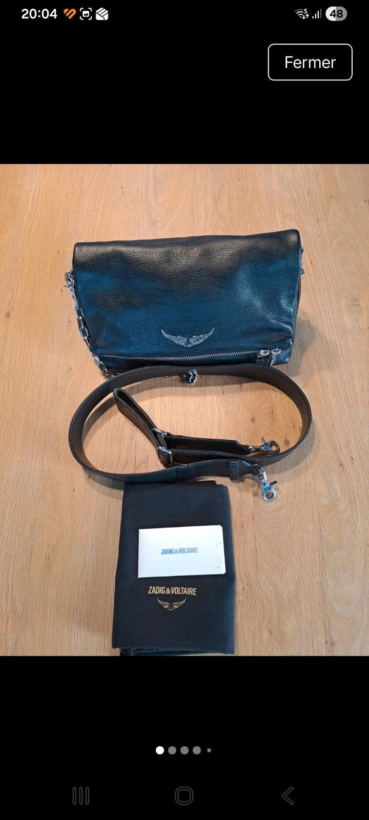 sac Zadig et Voltaire Rocky en parfait état, Enlèvement, Comme neuf, Noir, Sac à bandoulière