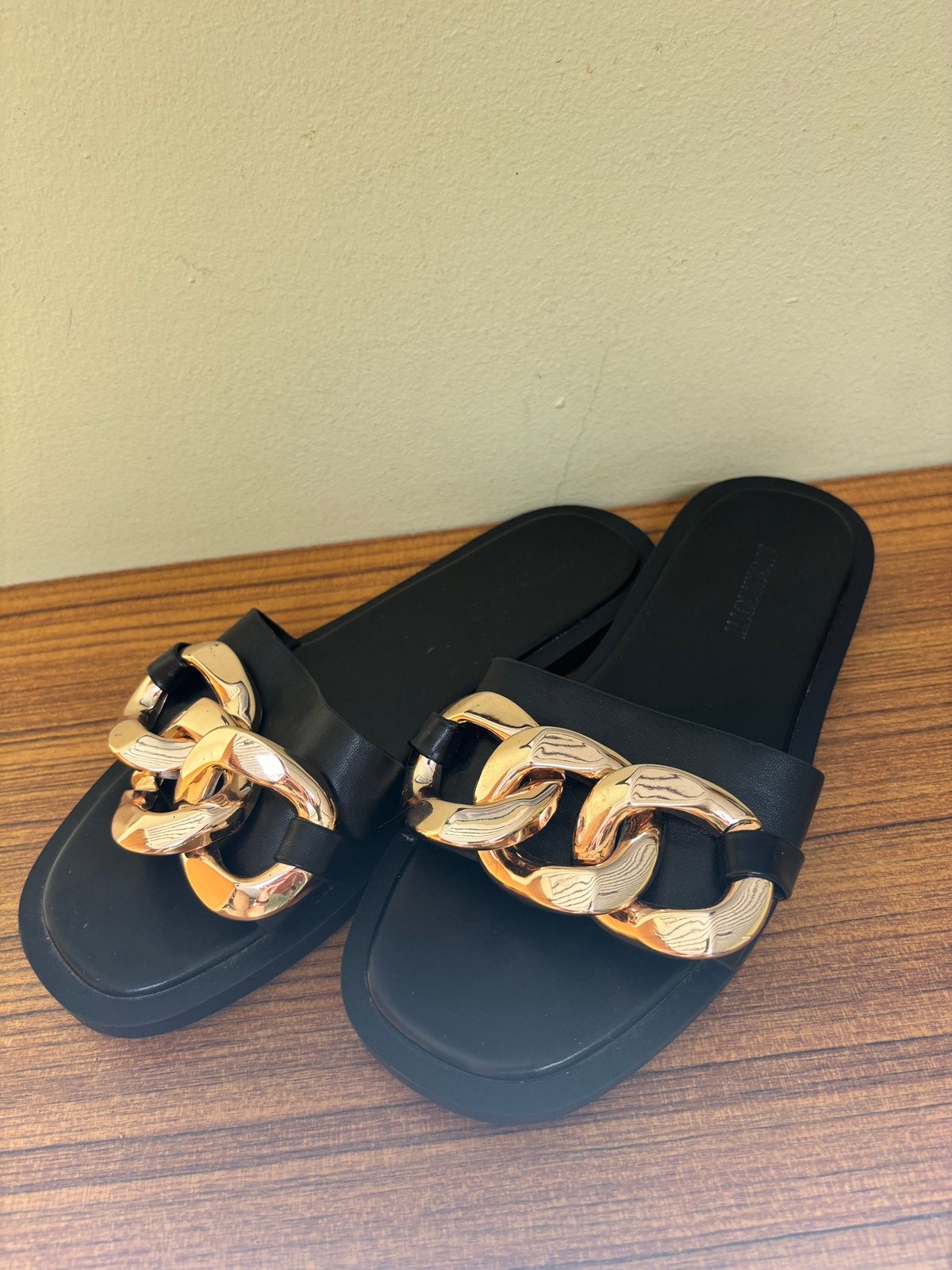 Buonarotti slippers zwart maat 36, Enlèvement ou Envoi, Comme neuf, Sandales de bain, Noir