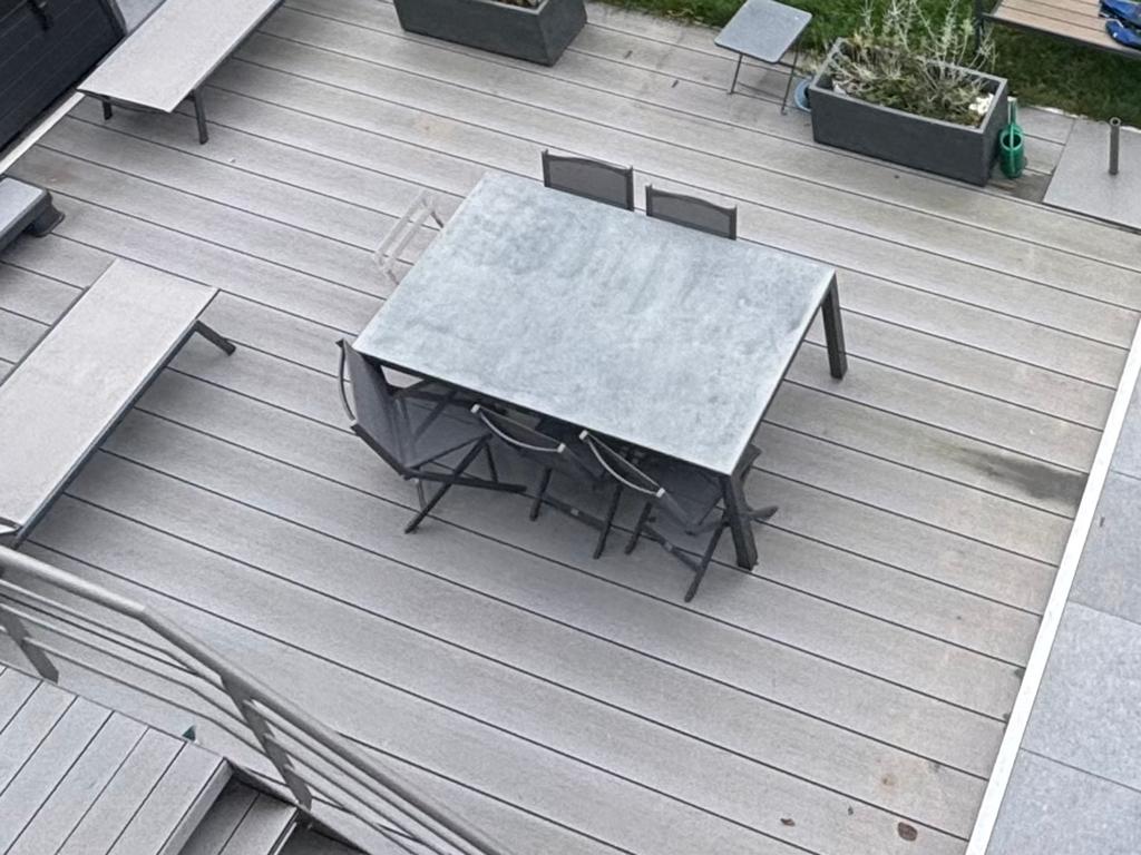 Terrasse PVC gris clair 25m2, Enlèvement, Comme neuf
