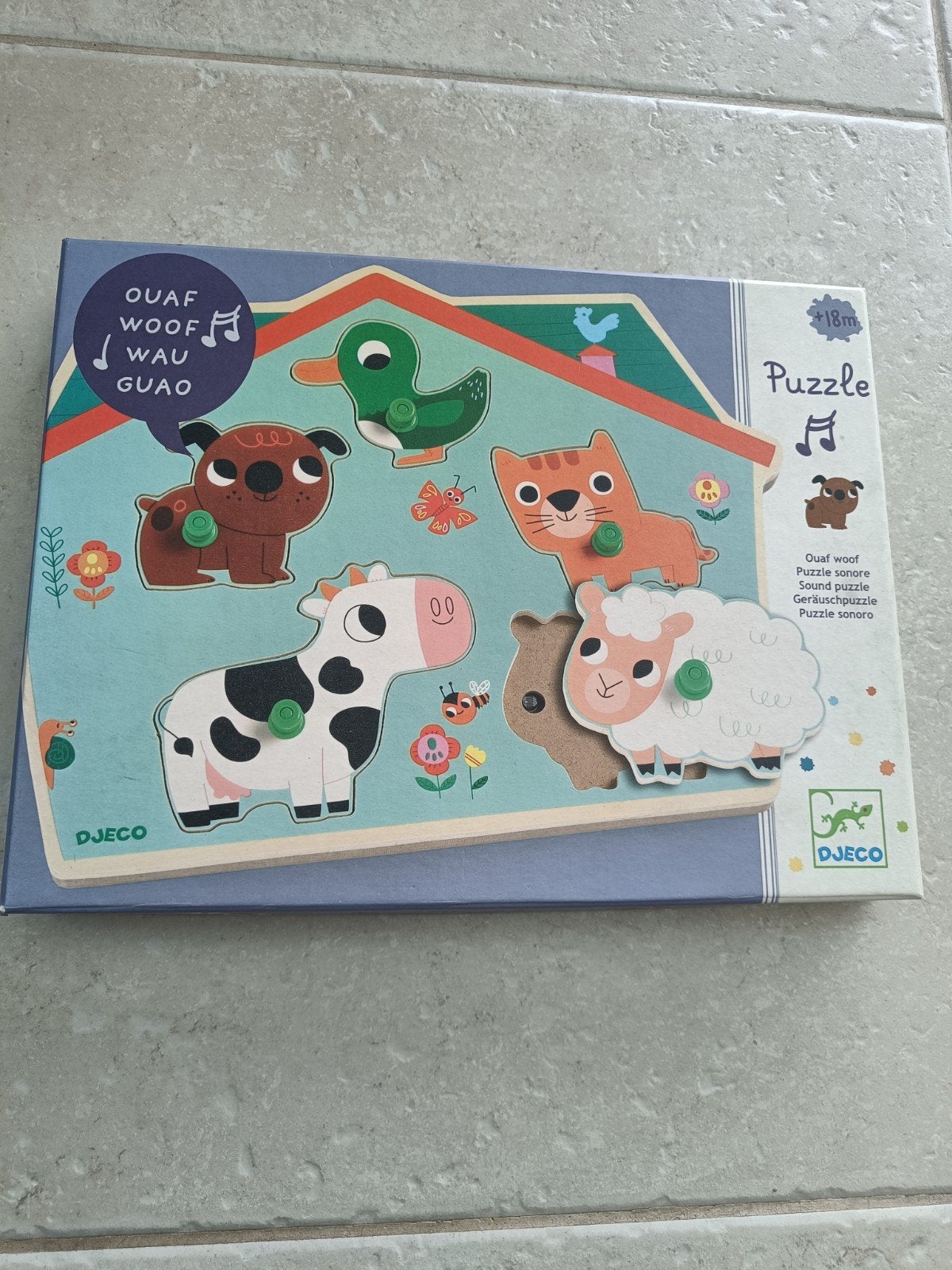 Djeco puzzel met dierengeluiden, Ophalen of Verzenden