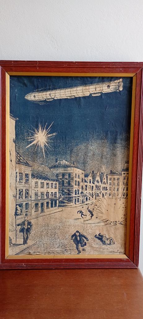 Zeppelin Z IX sur Anvers 1914, Collections, Enlèvement ou Envoi, Autres