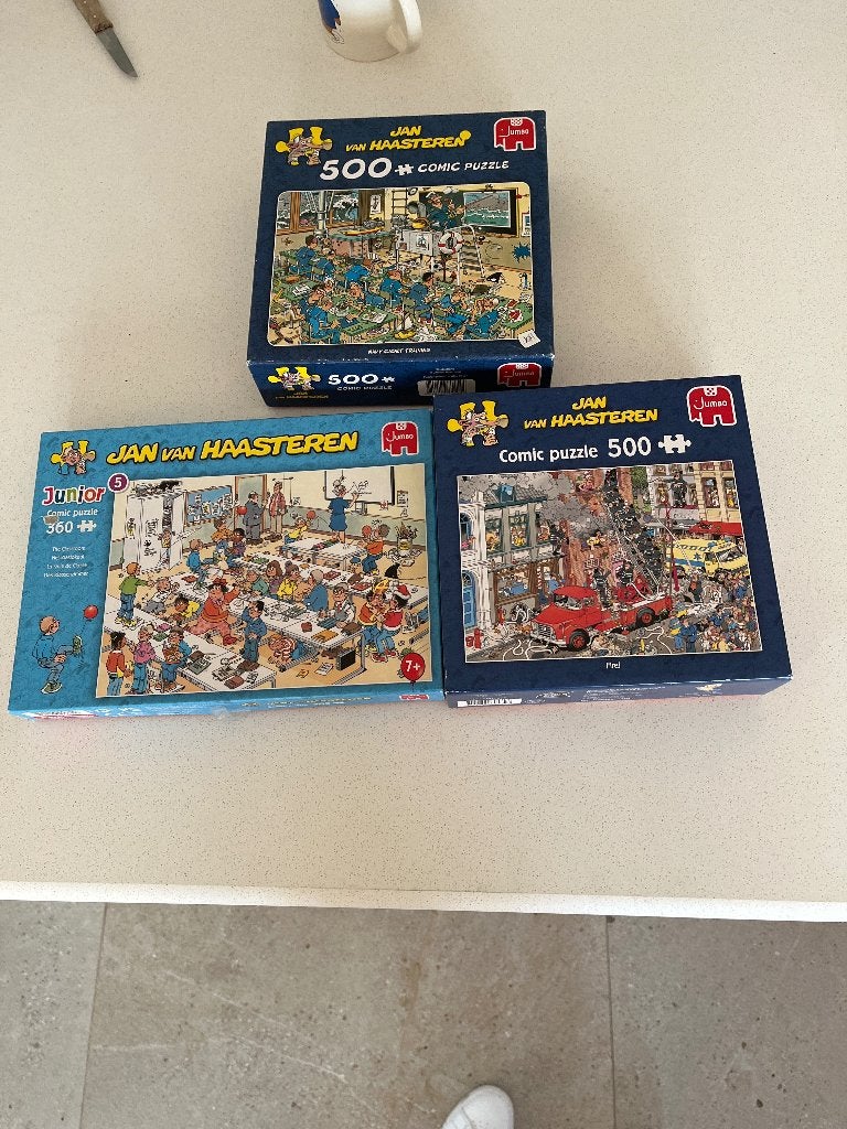 Puzzels Jan van Haasteren, Ophalen of Verzenden, Minder dan 500 stukjes, Zo goed als nieuw, Legpuzzel