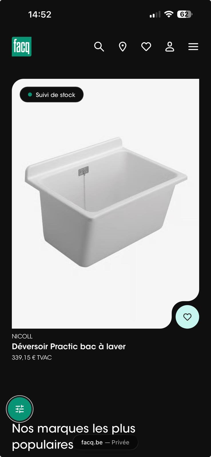 Lavabo, Enlèvement, Neuf, Lavabo