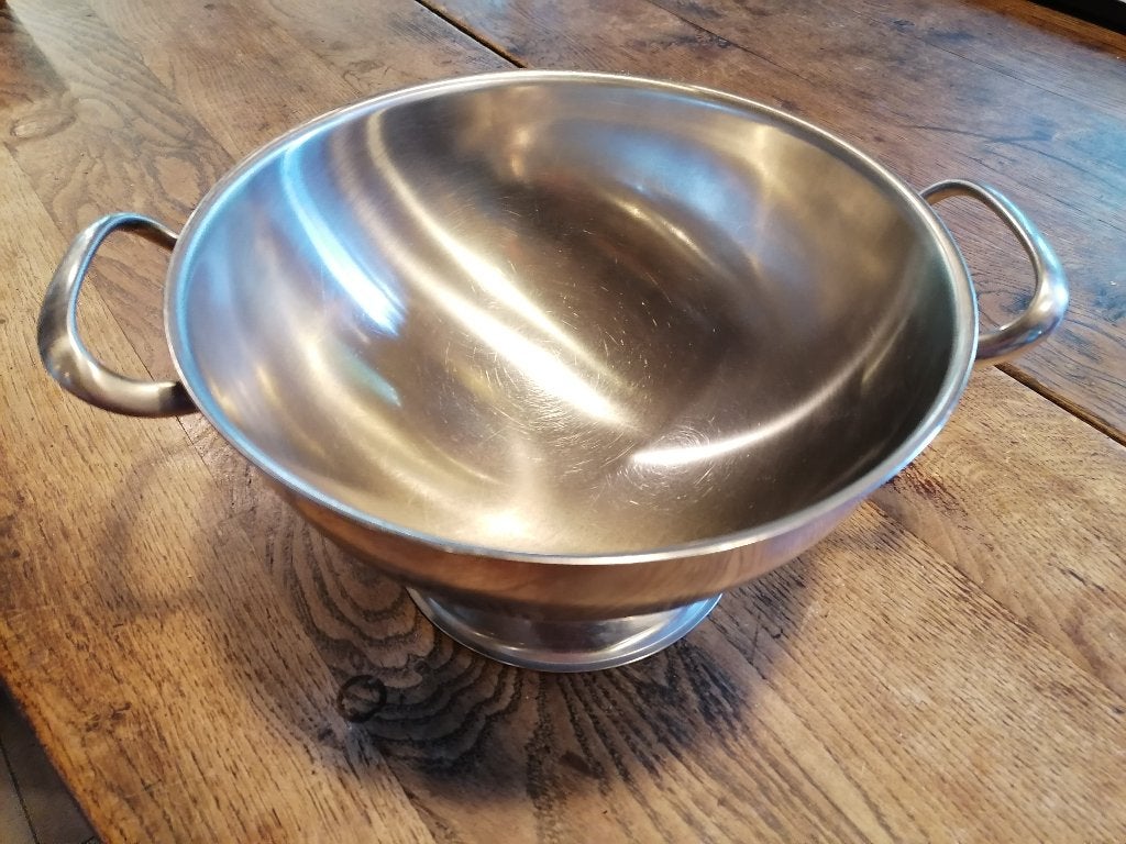 Alfra Alessi  ,schaal op voet 300cl, Huis en Inrichting, Ophalen, Zilver, Overige typen, Gebruikt