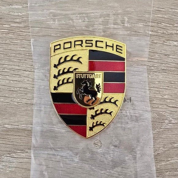 Emblème en métal sur le capot/couvercle de coffre Porsche, l, Enlèvement ou Envoi, Neuf, Porsche