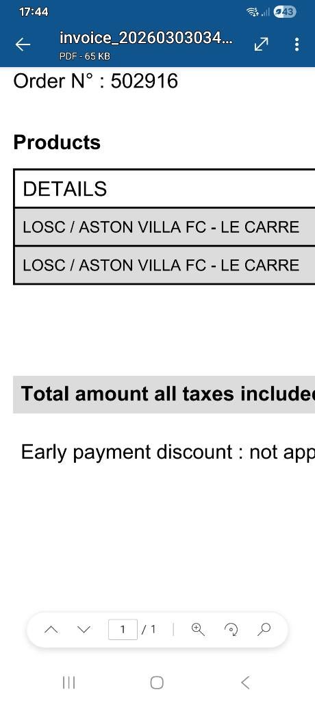 Losc- Aston villa, Ophalen, Nieuw, Overige typen