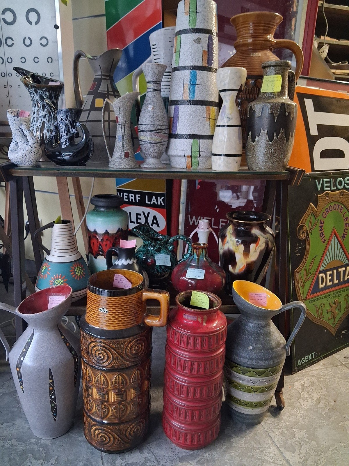 West Germany Fat Lava Vases, Ophalen of Verzenden