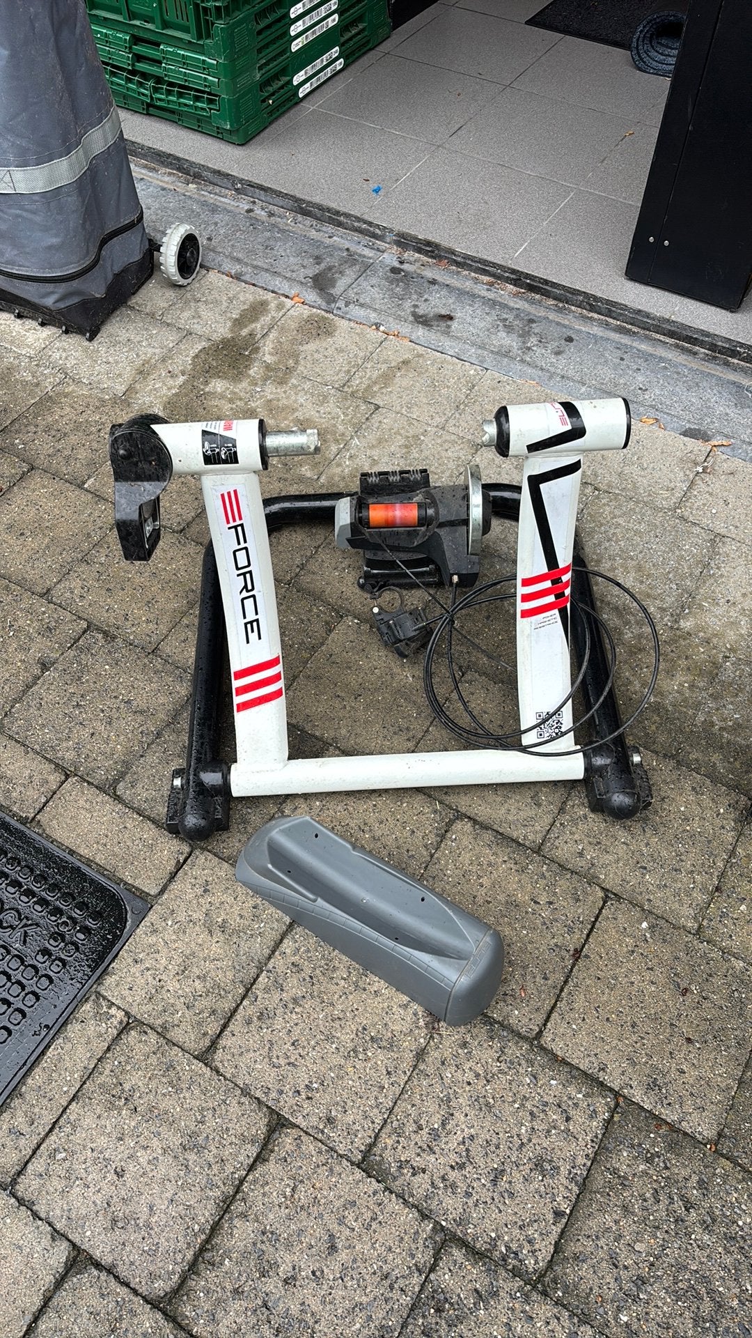 Vaste fietsrollen met voorwielsteun, Ophalen, Gebruikt
