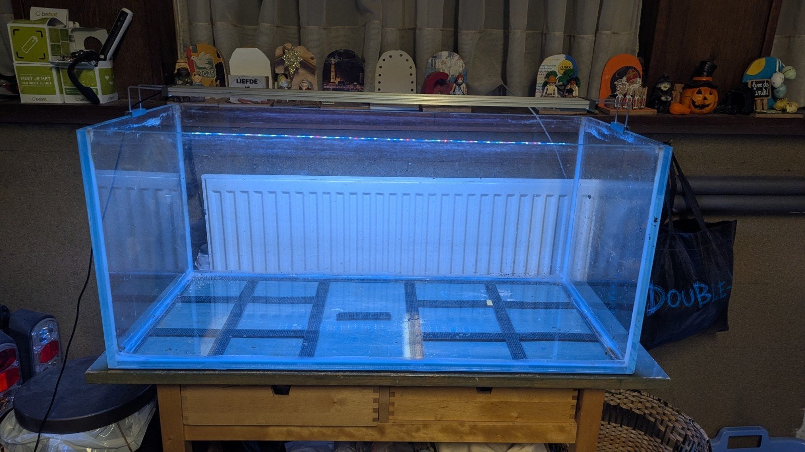 144L Aquarium, Eheim filter, Twinstar licht, verwarming, Ophalen, Gebruikt, Overige merken, Leeg aquarium