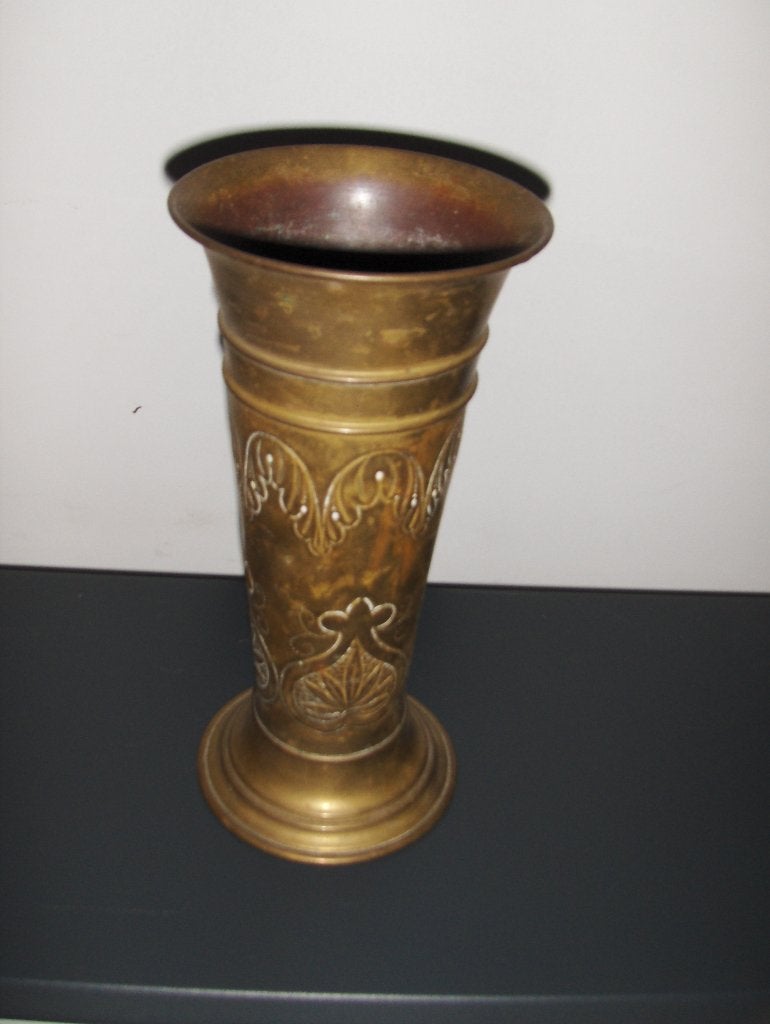 Vase en cuivre. HT.25cm. encolure12cm. pied 11cm., Antiquités & Art, Enlèvement ou Envoi