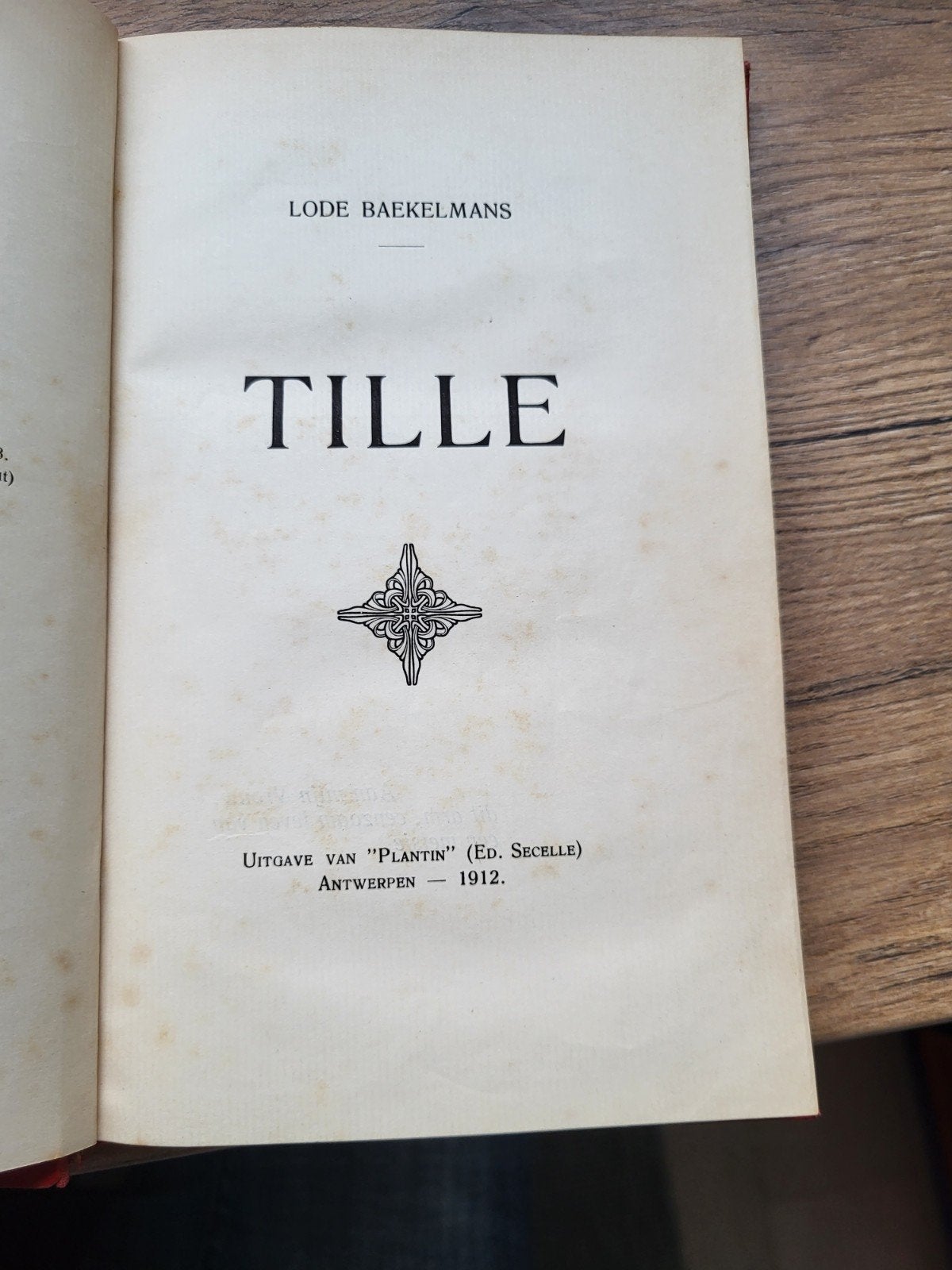Lode Baekelmans - Tille - 1ste druk (1912), Enlèvement ou Envoi, Utilisé