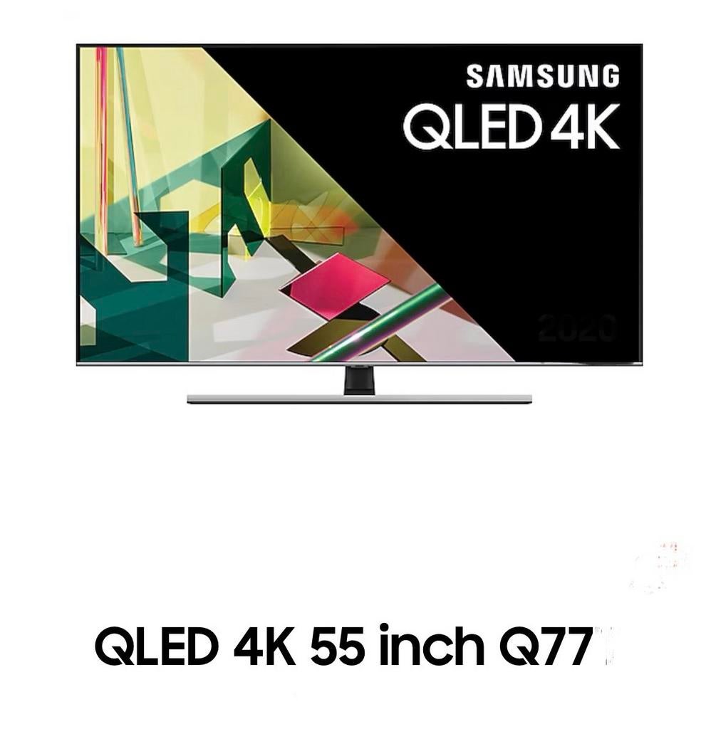 Samsung Qled 4k 55 inch Q77, Ophalen, QLED, Zo goed als nieuw, 100 Hz