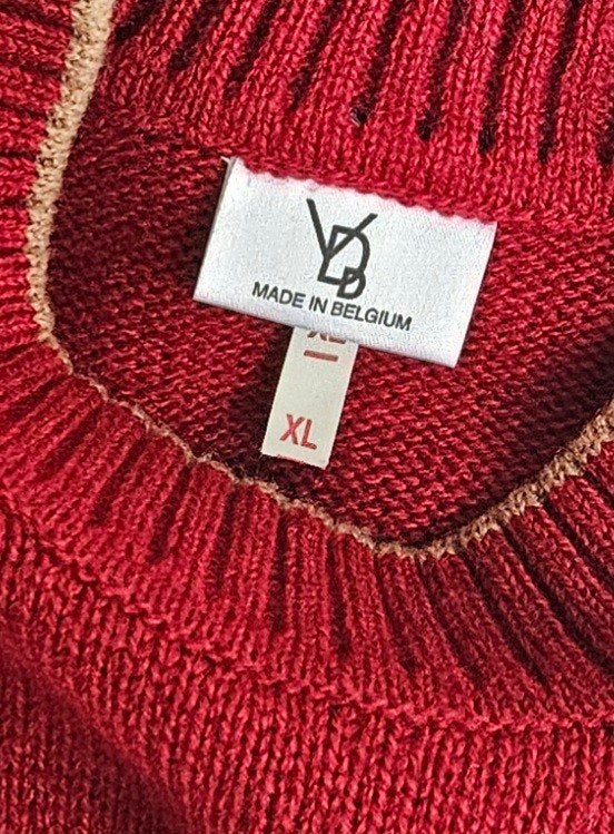 Vintage rode trui met letter 'H' Made in Belgium, Rouge, Taille 46/48 (XL) ou plus grande, Vintage ., Comme neuf